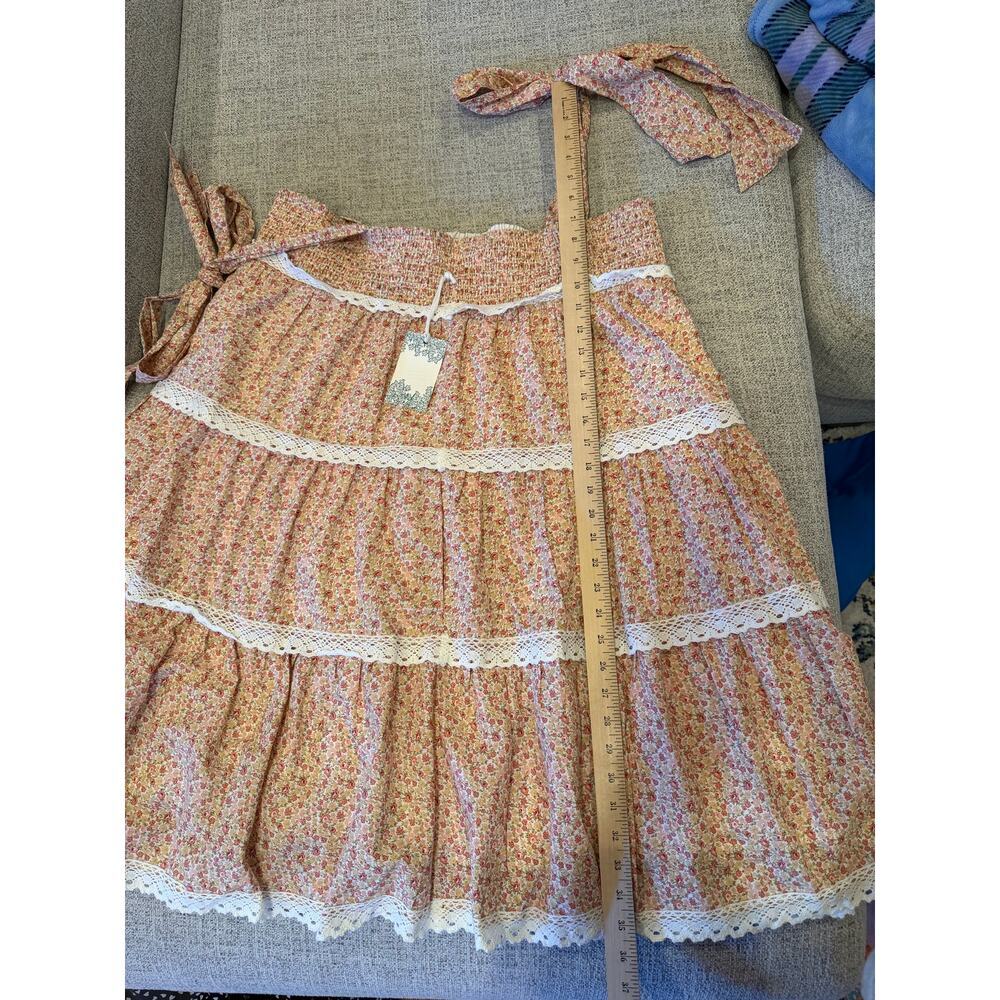 Hyacinth House Tuckernuck Floral Bow Tellie Tiered Lace Smocked Dress Sz XL - Picture 8 of 13